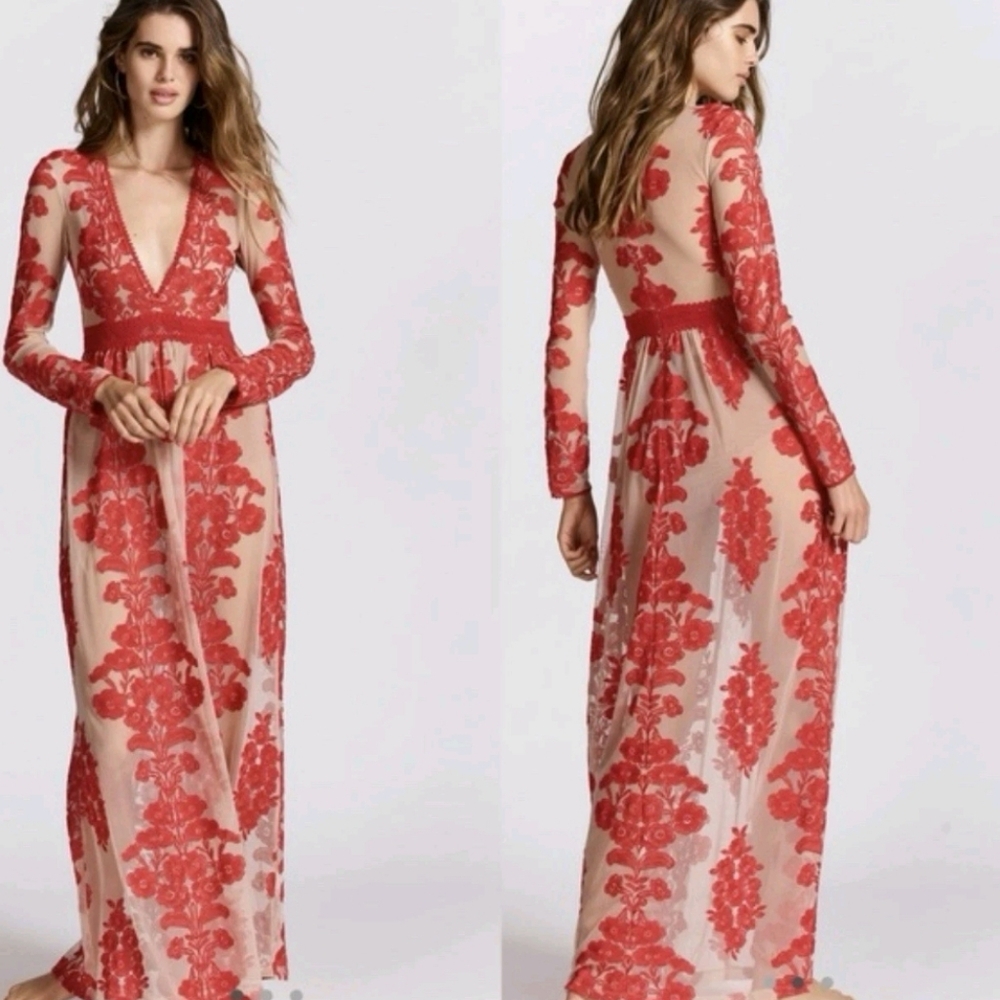 🍋For Love & Lemons Temecula Lace Maxi Dress